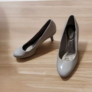 LifeStride Soft System Women's Shoes Taupe Leather Pasha heels Pump Size 8.5